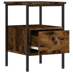 Berkfield Home Bedside Cabinets 2 pcs Smoked Oak 34x36x50 cm Engineered Wood in Brown - Size: 34 x 36 x 50 cm - thumbnail 6