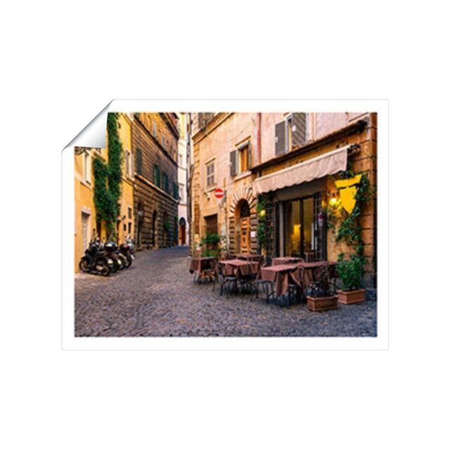 "Warren Reed - Designer Cozy Rome Street Unframed Art Print - Size: W20"" x H30""" - image 1
