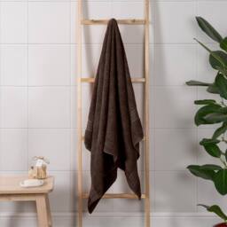 OHS 10 Pack of 100% Cotton Bath Sheet Bathroom Towel in Chocolate - thumbnail 6