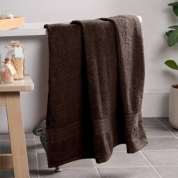 OHS 10 Pack of 100% Cotton Bath Sheet Bathroom Towel in Chocolate - thumbnail 5