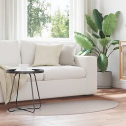 "Berkfield Home Rug ""HUARTE"" Short Pile Soft & Washable Sand 80x150 cm in Beige - Size: Medium" - thumbnail 1
