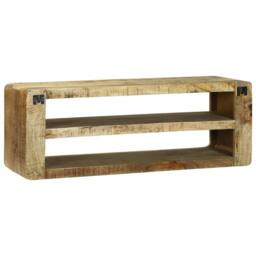 Berkfield Home TV Cabinet 100x32x36 cm Solid Wood Mango in Brown - Size: 100 x 32 x 36 cm - thumbnail 5
