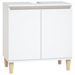 Berkfield Home Durable 3 Piece Bathroom Furniture Set White Engineered Wood - thumbnail 5