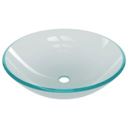 Berkfield Home Bathroom Sink with Tap & Push Drain Frosted Tempered Glass in Gold - thumbnail 6