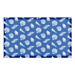 Artsy Mats White Shells Doormat (70 x 40cm) in Blue - Size: 40 cm x 70 cm - thumbnail 2