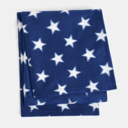 OHS Pack of 10 Printed Fleece Blanket Throw in Dark Blue - Size: 120 cm x 150 cm - thumbnail 2