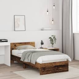 Berkfield Home Bed Frame Old Wood 90x200 cm Engineered Wood in Brown - thumbnail 5