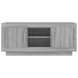 Berkfield Home TV Cabinet Grey Sonoma 102x35x45 cm Engineered Wood - Size: 102 x 35 x 45 cm - thumbnail 5