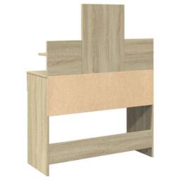 Berkfield Home Dressing Table with LED Sonoma Oak 100x40x130 cm in Light Brown - Size: 100 x 40 x 130 cm - thumbnail 7