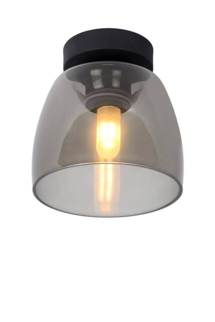 Lucide 'TYLER' Dimmable Stylish Retro Bathroom LED Flush Ceiling Light 1xG9 in Black - image 1