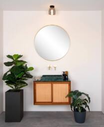 Lucide 'TYLER' Dimmable Stylish Retro Bathroom LED Flush Ceiling Light 1xG9 in Black - thumbnail 4