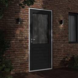 Berkfield Home Outdoor Wall Lights 2pcs Black Die-cast Aluminium - thumbnail 3