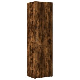 Berkfield Home Slim Storage Cabinet Smoked Oak 50x42.5x225 cm Engineered Wood in Brown - thumbnail 6