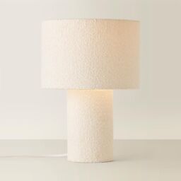 ValueLights Ash Natural Full Boucle Fabric Table Lamp in Cream - thumbnail 3