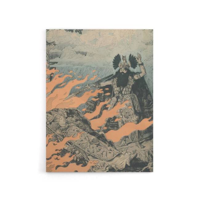 "Artery8 Poster for the Valkyrie Opera by Wagner Grasset Canvas Wall Art Print - Size: W12"" x H16""" - image 1