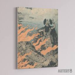"Artery8 Poster for the Valkyrie Opera by Wagner Grasset Canvas Wall Art Print - Size: W12"" x H16""" - thumbnail 2