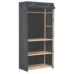 Berkfield Home 3-Tier Wardrobe Grey 79x40x170 cm Fabric - Size: 79 x 40 x 170 cm - thumbnail 1