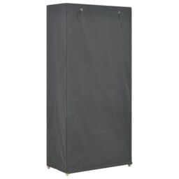 Berkfield Home 3-Tier Wardrobe Grey 79x40x170 cm Fabric - Size: 79 x 40 x 170 cm - thumbnail 3