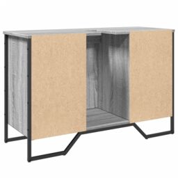 Berkfield Home Bathroom Sink Cabinet Grey Sonoma 91x35x60 cm Engineered Wood - Size: 91 x 35 x 60 cm - thumbnail 6
