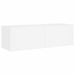 Berkfield Home 5 Piece TV Wall Cabinets with LED Lights White - thumbnail 9