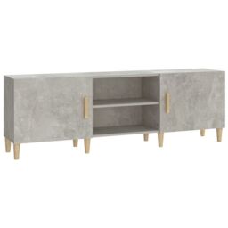 Berkfield Home TV Cabinet Concrete Grey 150x30x50 cm Engineered Wood - Size: 150 x 30 x 50 cm - thumbnail 2