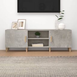 Berkfield Home TV Cabinet Concrete Grey 150x30x50 cm Engineered Wood - Size: 150 x 30 x 50 cm - thumbnail 1