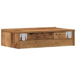Berkfield Home Durable Bedside Cabinet Old Wood 60x35 cm Engineered Wood in Brown - thumbnail 9