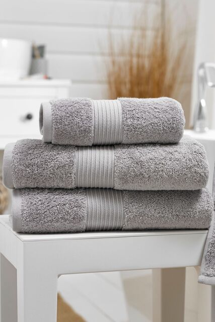 Deyongs Bliss Pima Supersoft Fluffy Cotton 650gsm Towels in Light Grey - image 1