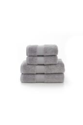 Deyongs Bliss Pima Supersoft Fluffy Cotton 650gsm Towels in Light Grey - thumbnail 4