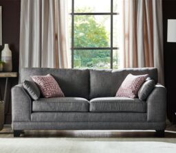 Furnishings For Less UK Hilliard Fullback Fabric 3 Seater Sofa Charcoal or Mist - thumbnail 4