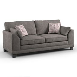 Furnishings For Less UK Hilliard Fullback Fabric 3 Seater Sofa Charcoal or Mist - thumbnail 1
