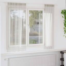 Berkfield Home Full Curtains with Curtains 2 pcs Cream 140 x 175 cm Polyester - thumbnail 2