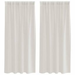 Berkfield Home Full Curtains with Curtains 2 pcs Cream 140 x 175 cm Polyester - thumbnail 3