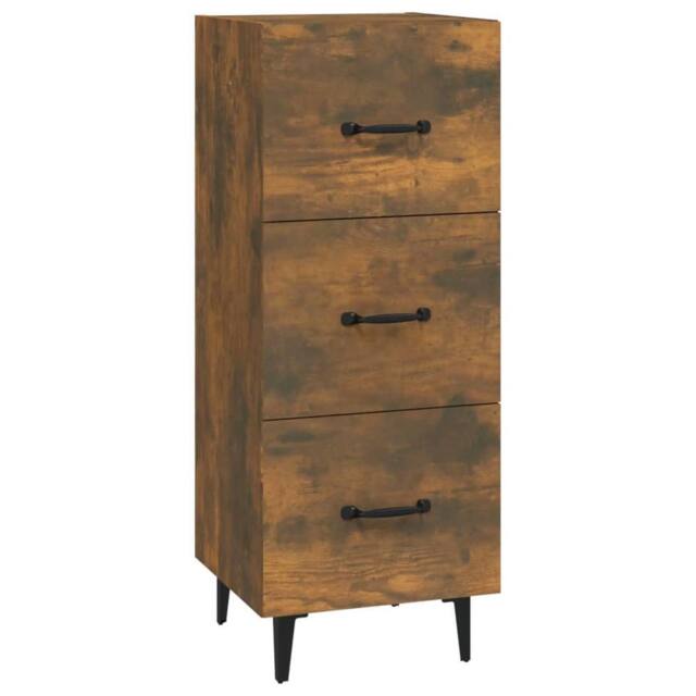 Berkfield Home Sideboard Smoked Oak 34.5x34x90 cm Engineered Wood in Brown - image 1