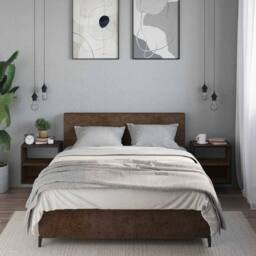 Berkfield Home Wall-mounted Bedside Cabinets 2 pcs Brown Oak 40x31x39.5 cm - thumbnail 3