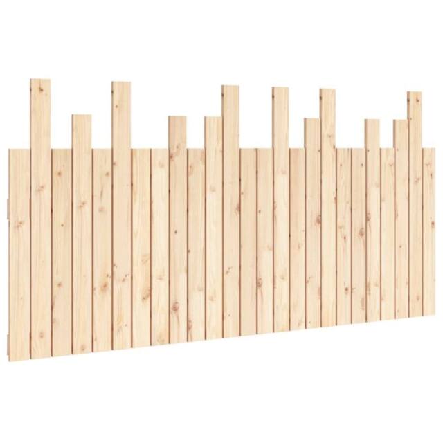 Berkfield Home Wall Headboard 159.5x3x80 cm Solid Wood Pine in Natural - image 1