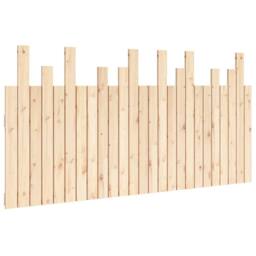 Berkfield Home Wall Headboard 159.5x3x80 cm Solid Wood Pine in Natural - thumbnail 1