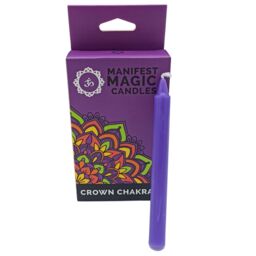 KDMD Manifest Magic Candles (pack of 12) - Violet - Crown Chakra in Purple - thumbnail 2