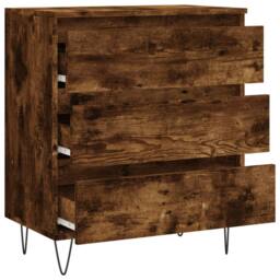 Berkfield Home Sideboard Smoked Oak 60x35x70 cm Engineered Wood in Brown - Size: 60 x 35 x 70 cm - thumbnail 6