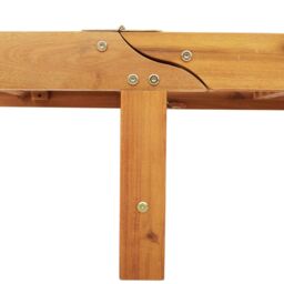 Berkfield Home Double Sun Lounger with Wheels & Cushion - Solid Acacia Wood - thumbnail 6