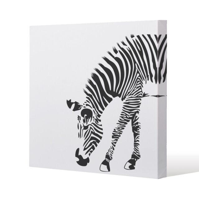 Benjamin Tate Design Zebra (Canvas Print) / 77 x 77 x 4cm in Natural - Size: 77 x 77 x 4 cm - image 1