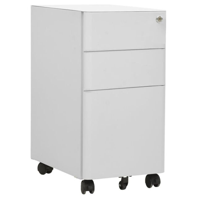 Berkfield Home Mobile File Cabinet Light Grey 30x45x59 cm Steel - Size: 30 x 45 x 59 cm - image 1