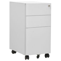 Berkfield Home Mobile File Cabinet Light Grey 30x45x59 cm Steel - Size: 30 x 45 x 59 cm - thumbnail 1