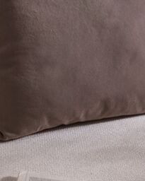 Dibor Plain Brown Cotton Indoor Outdoor Garden Furniture Chair Sofa Bench Cushion L50cm x W50cm - Size: 50 cm x 50 cm - thumbnail 4