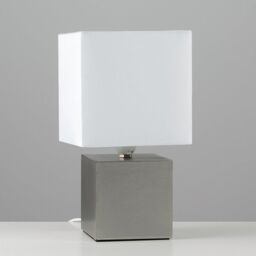 ValueLights Cubbie Pair of Silver Table Lamps Touch On/Off - thumbnail 1