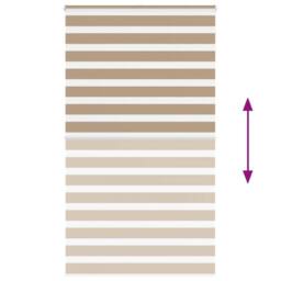 Berkfield Home Elegant Zebra Blind Sand Brown 135x200 cm Fabric Width 130.9 cm P in Light Brown - thumbnail 5