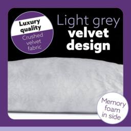 Aamira Light Grey Pregnancy Maternity Pillow, 140x70x20cm J Shaped Memory Foam - Size: 140 x 70 x 20 cm - thumbnail 5