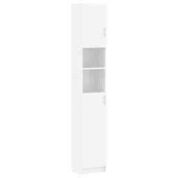 Berkfield Home Bathroom Cabinet White 32x25.5x190 cm Engineered Wood