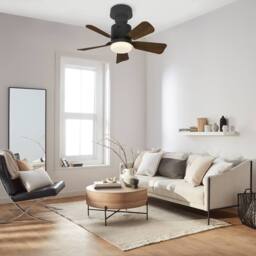NIVOR E27 Socket LED Ceiling Fan Light Dimmable 4 Speed 3 CCT Remote 45cm in Dark Brown - thumbnail 9