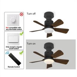NIVOR E27 Socket LED Ceiling Fan Light Dimmable 4 Speed 3 CCT Remote 45cm in Dark Brown - thumbnail 7